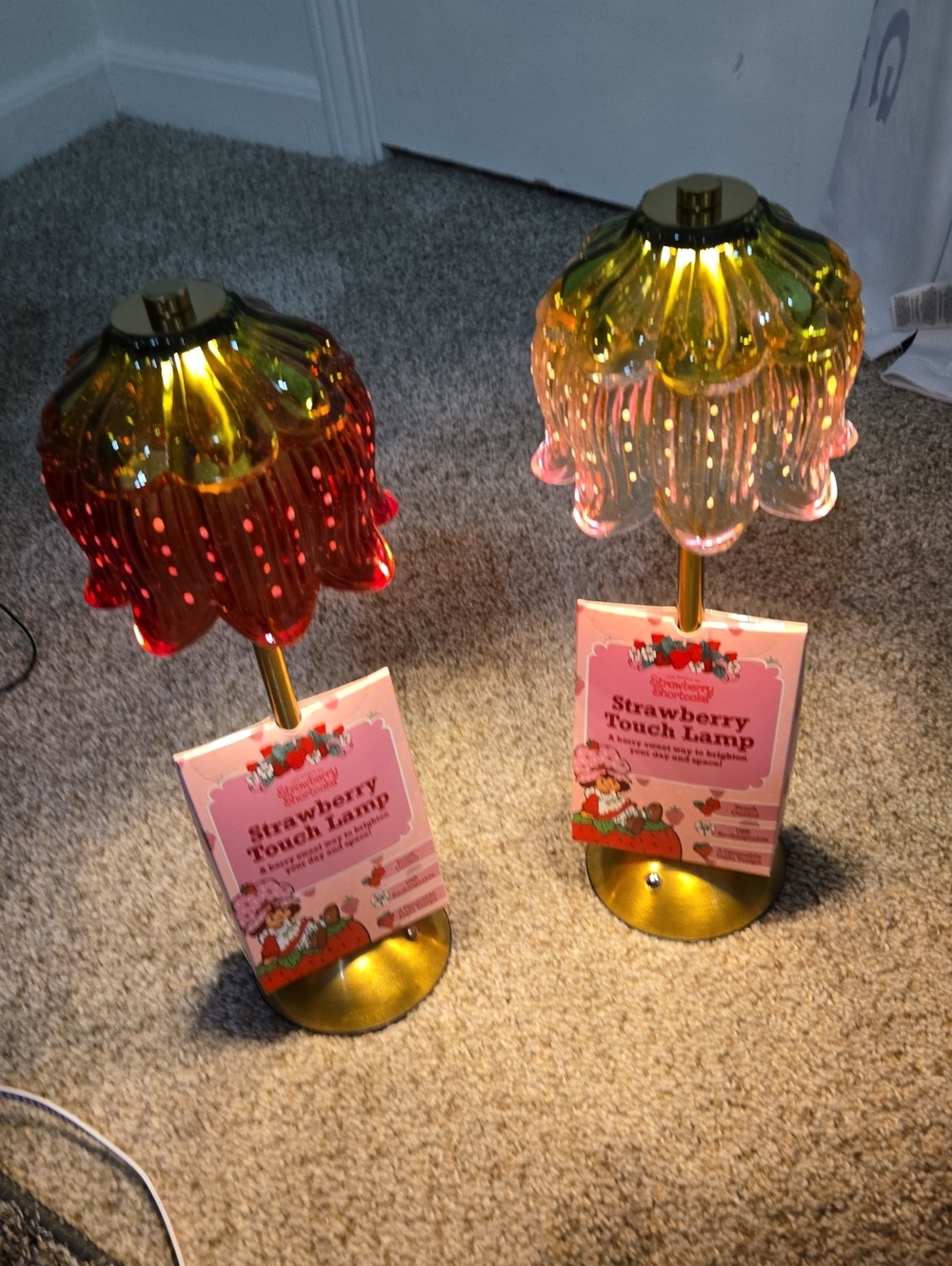 Strawberry Shortcake Touch Lamp - Pink and Red Decorative Table Lamp